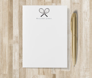 Personalized Tennis Racket Notepad | Tennis Racquet Stationery / Stationary | Mens Women's Tennis Gift | Tennis Team Tennis Partner Gift