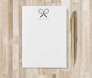 Personalized Tennis Racket Notepad | Tennis Racquet Stationery / Stationary | Mens Women's Tennis Gift | Tennis Team Tennis Partner Gift