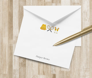 Personalized Tennis Perfect Day Stationery Set / Stationary | Tennis Gift Women | Tennis Partner Gift | Tennis Skirts Rackets and Mimosas