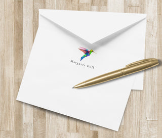 Personalized Hummingbird Stationery / Bird Stationary | Colorful Hummingbird Notecards | Audubon Stationary | Bird Lover Watcher Gift