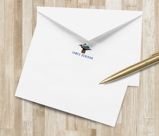 Personalized Pelican Stationery Set / Stationary | Custom Coastal Notecards | Beachy Gifts | Seaside Nautical Gift | Bird Note Cards