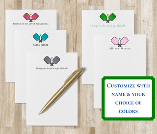 Personalized Pickleball Notepad | Pickle-ball Stationery / Stationary | Things to do after Pickleball | Pickelball gift