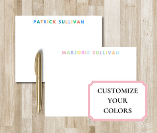 Personalized Colorful Child Stationery | Custom Kid Stationery | Stationary for Girls | Little Boy Notecards