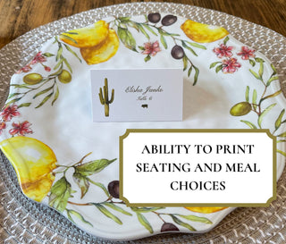 Saguaro Cactus Place-Cards | Wedding Placecards | Dinner Table Tents Seating Cards | Desert Cactus Table Tents | Exclusive Custom Artwork