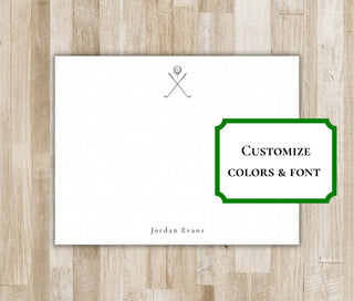 Personalized Golf Stationery / Stationary | Golfing Notecards | Golfer Gift | Mens & Women's Golf Gift | Monogram Stationery with Initials