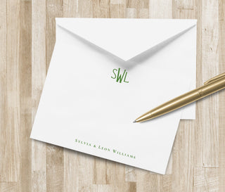 Monogram Stationery Set | Elegant Monogram Stationary | Custom Notecards | Couples Gift | Engagement Gift | Wedding Thank You Notes