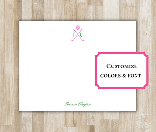 Personalized Golf Stationery / Stationary | Golfing Notecards | Golfer Gift | Mens & Women's Golf Gift | Monogram Stationery with Initials