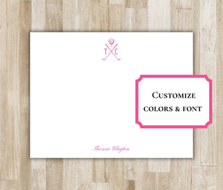 Personalized Golf Stationery / Stationary | Golfing Notecards | Golfer Gift | Mens & Women's Golf Gift | Monogram Stationery with Initials