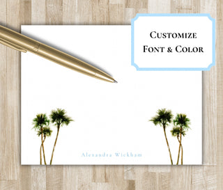 Palm Tree Stationery Set / Personalized Stationary Set | Florida Notecards | Coastal Notecards | Florida Stationery | Coastal Stationery