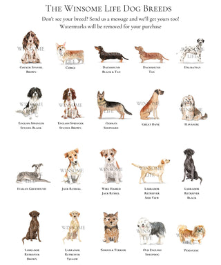 Custom Dog Stationery / Stationary | Choose your dog breed | Custom Canine Notecards | Dog Lover Gift | Ability to add multiple dogs