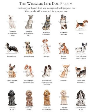 Custom Dog Stationery / Stationary | Choose your dog breed | Custom Canine Notecards | Dog Lover Gift | Ability to add multiple dogs