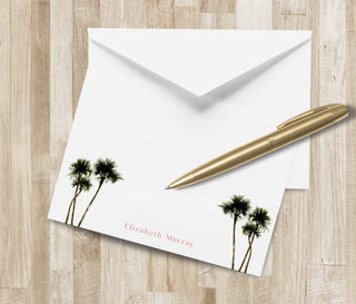 Palm Tree Stationery Set / Personalized Stationary Set | Florida Notecards | Coastal Notecards | Florida Stationery | Coastal Stationery