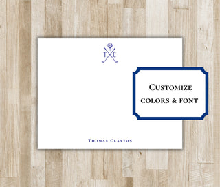Personalized Golf Stationery / Stationary | Golfing Notecards | Golfer Gift | Mens & Women's Golf Gift | Monogram Stationery with Initials