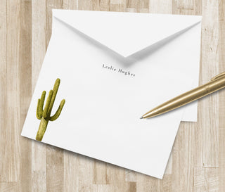 Personalized Saguaro Cactus Stationery Set / Saguaro Cactus Stationary | Arizona Notecards | Desert Stationery | California Notecards