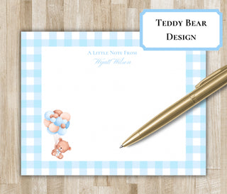 Boy Stationery Set / Little Boy Stationary | Baby Shower Thank You Cards | Personalized Little Boy Notecards | Dinosaurs, Trucks, Teddy Bear