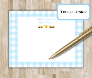 Boy Stationery Set / Little Boy Stationary | Baby Shower Thank You Cards | Personalized Little Boy Notecards | Dinosaurs, Trucks, Teddy Bear