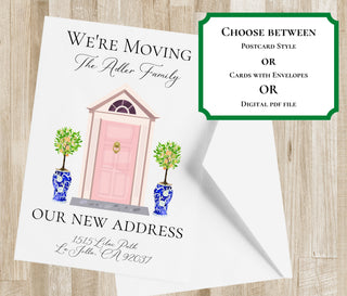 Personalized Moving Announcement Card | We've Moved Card | New Address Postcard | Choose between pdf Digital File or Printed Cards