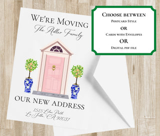 Personalized Moving Announcement Card | We've Moved Card | New Address Postcard | Choose between pdf Digital File or Printed Cards