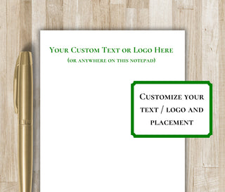 Custom Notepad | Customize with Text / Logo / Graphics of your Choice | 100% Customizable Luxury Notepad
