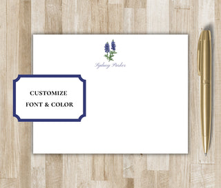 Personalized Bluebonnet Stationery Set | Texas Bluebonnet Notecards | Texas Gift | Bluebonnet Flower Stationary