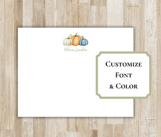 Fall Pumpkin Stationery Set | Fall Notecards | Autumn Stationary | Halloween Stationery | Teacher Gift | Teacher Stationery Set