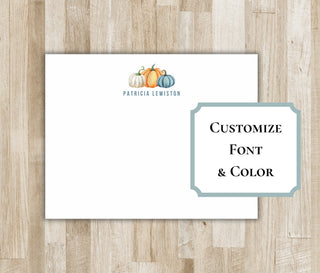 Fall Pumpkin Stationery Set | Fall Notecards | Autumn Stationary | Halloween Stationery | Teacher Gift | Teacher Stationery Set