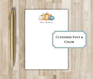 Fall Pumpkin Notepad | Personalized Fall Notepad | Fall Teacher Gift | Fall Stationery | Custom Notepad