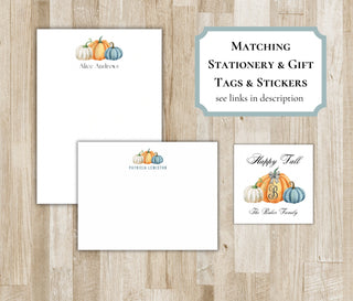 Fall Pumpkin Notepad | Personalized Fall Notepad | Fall Teacher Gift | Fall Stationery | Custom Notepad
