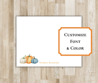 Fall Pumpkin Stationery Set | Fall Notecards | Autumn Stationary | Halloween Stationery | Teacher Gift | Teacher Stationery Set