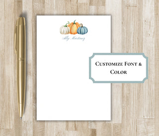 Fall Pumpkin Notepad | Personalized Fall Notepad | Fall Teacher Gift | Fall Stationery | Custom Notepad