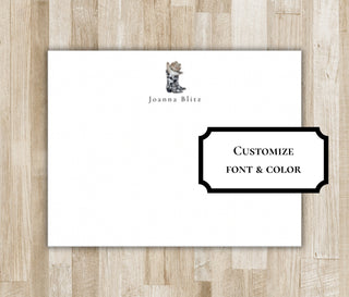 Personalized Cowgirl Boots & Cowboy Hat Stationery | Cowboy Boots Notecards | Texas / Arizona / Oklahoma / Tennessee Gift