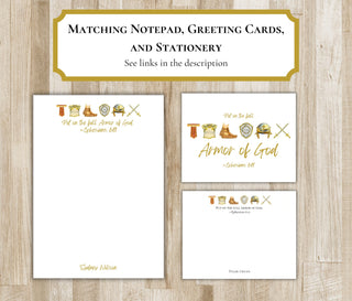 Armor of God Personalized Notepad | Ephesians 6:11 Bible Verse Notepad | Christian / Catholic Gift |  Pastor Gift