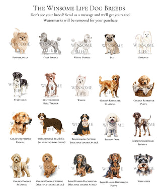 Custom Dog Stationery / Stationary | Choose your dog breed | Custom Canine Notecards | Dog Lover Gift | Ability to add multiple dogs