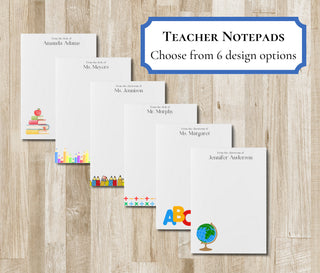 Customized Teacher Notepads | Teacher Gift | Personalized Notepad for Teachers | Teacher Appreciation Gift | Teacher Present
