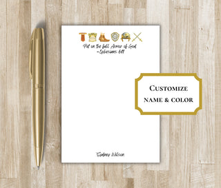 Armor of God Personalized Notepad | Ephesians 6:11 Bible Verse Notepad | Christian / Catholic Gift |  Pastor Gift