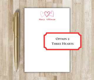 Personalized Valentines Day Notepad | Multicolor Hearts Notepad | Choose Your Design | Valentines Day Gift