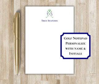 Personalized Golf Notepad | Monogram Golf Notepad | Golf Lover Gift | Golfer Birthday Present | Customize with Text of your choice