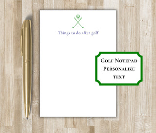 Personalized Golf Notepad | Monogram Golf Notepad | Golf Lover Gift | Golfer Birthday Present | Customize with Text of your choice
