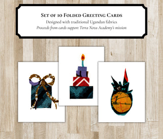 Traditional African Greeting Cards | Set of 10 Blank Cards | Birthday Cards & Thank You Cards - Featuring Original African Artwork