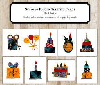 Traditional African Greeting Cards | Set of 10 Blank Cards | Birthday Cards & Thank You Cards - Featuring Original African Artwork
