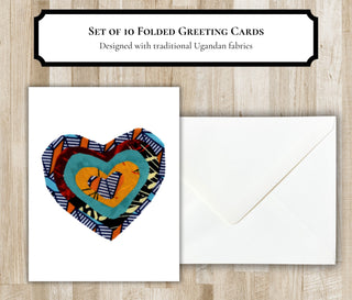 Traditional African Greeting Cards | Set of 10 Blank Cards | Birthday Cards & Thank You Cards - Featuring Original African Artwork