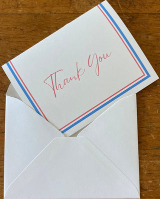 Elegant Thank You Notecards | Folded Thank You Notes | Bordered Thank You Notes