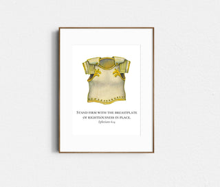 Armor of God Artwork - Set of 6 | Christian Artwork | Bible Verse Artwork | Ephesians 6:14-17