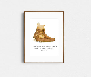 Armor of God Artwork - Set of 6 | Christian Artwork | Bible Verse Artwork | Ephesians 6:14-17