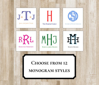 Monogram Gift Tags and Stickers | Custom Family Gift Tags | Personalized Monogram Gift Tags | Preppy Gift Tags for Couples | Christmas Tags