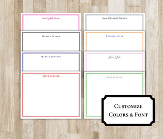 Bordered Stationery Set | Personalized Men's and Women's Stationary | Bordered Notecards | Elegant Notecards | Men's & Women's Birthday Gift