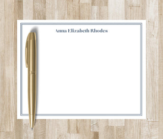 Bordered Stationery Set | Personalized Men's and Women's Stationary | Bordered Notecards | Elegant Notecards | Men's & Women's Birthday Gift