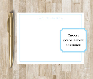 Bordered Stationery Set | Personalized Men's and Women's Stationary | Bordered Notecards | Elegant Notecards | Men's & Women's Birthday Gift
