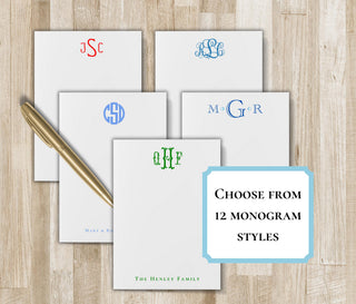 Personalized Monogram Notepad | Customize colors and name | Personalized Gift | Preppy Notepad | Custom Notepad