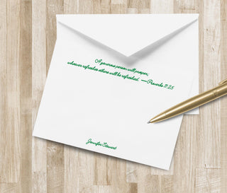 Christian Thank You Notes - A Generous Person Will Prosper - Proverbs 11:25 | Christian Stationery / Stationary / Christian Thank Notes